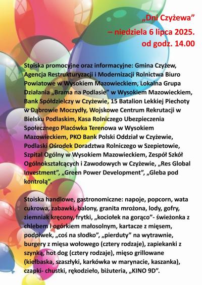 Zapraszamy na Dni Czyżewa
