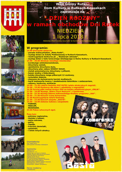 Impreza rodzinno-integracyjna "Dzień Rodziny" w Rutkach-Kossakach - 1 lipca 2018 r.