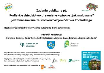 Podlaskie Dziedzictwo drewniane - piękne „jak malowane”