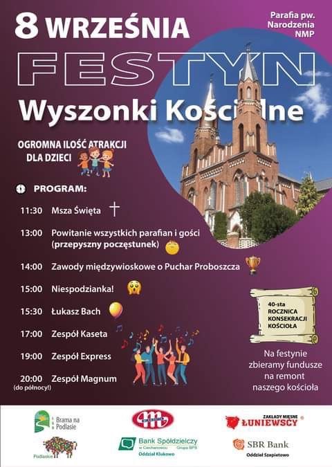 Zapraszamy na festyn do Wyszonek Kościelnych